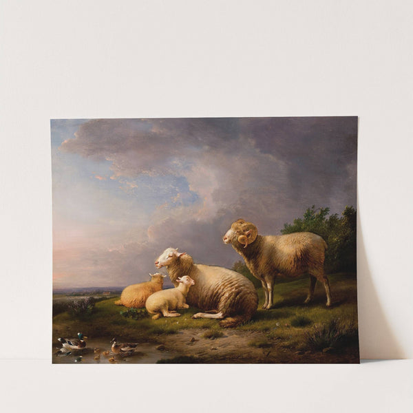 Landscape with Sheep (1882) by Franz Van Severdonck