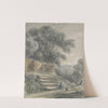 Landscape with sloping steps by John Laporte