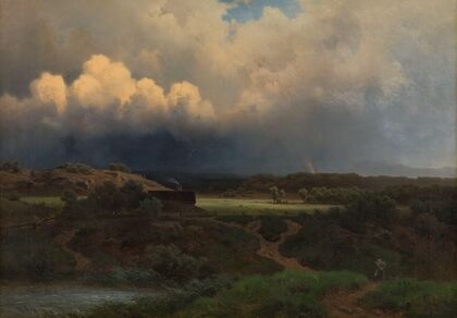Landscape with stormy Sky