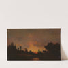 Landscape with Sunset by Théodore Rousseau