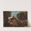 Landscape with the gathering of the Ashes of Phocion (1645) by Follower of Nicolas Poussin