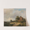 Landscape with the Ruins of Brederode Castle in Santpoort (1844) by Andreas Schelfhout