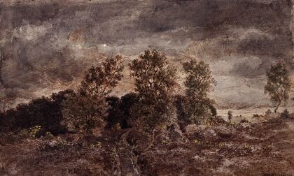 Landscape with thunderstorms