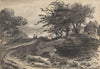 Landscape with Trees and two Figures