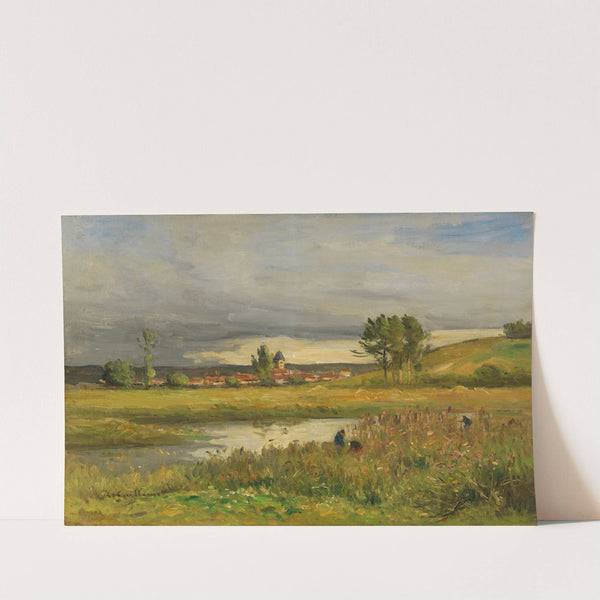 Landscape with Village and River by Antoine Guillemet