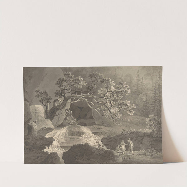 Landscape with Waterfall (18th century) by Wilhelm Friedrich Gmelin