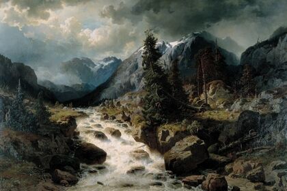 Landscape with Waterfall from the Canton of Uri, Switzerland