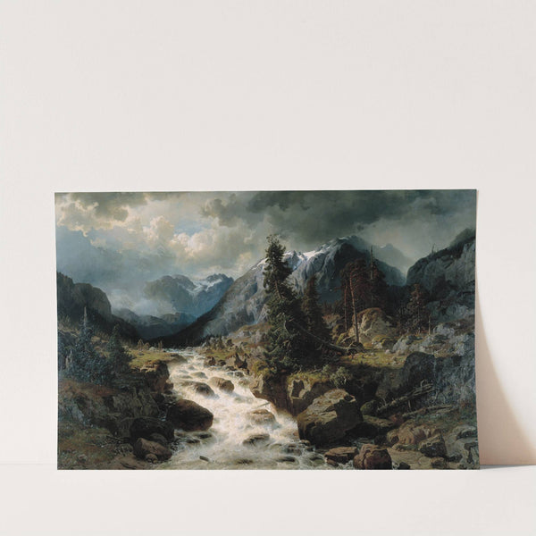 Landscape with Waterfall from the Canton of Uri, Switzerland by Edvard Bergh