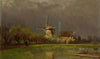 Landscape with windmill