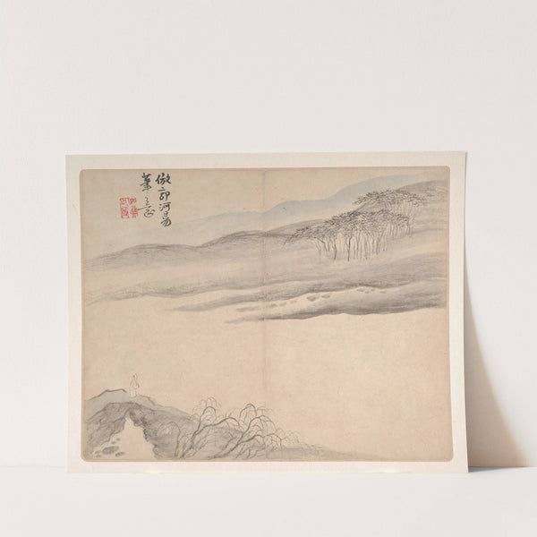 Landscapes after Ancient Masters Pl.09 (1693) by Mei Qing
