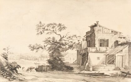 Landschaft am Fluss (1750)
