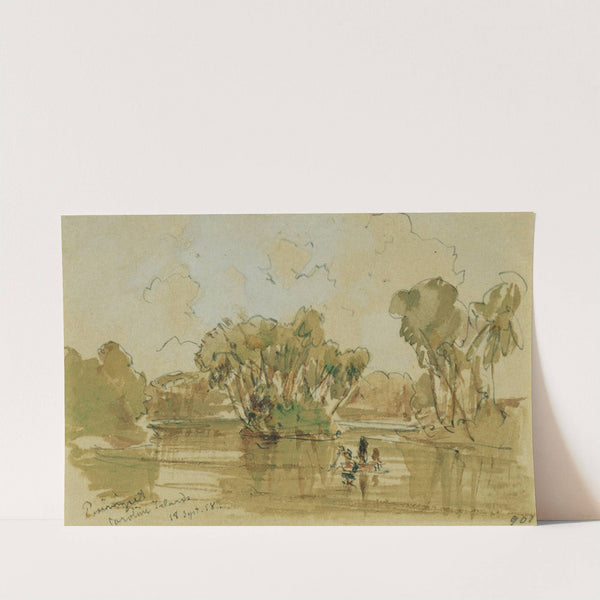 Landschaft auf der Insel Puinipet (Ponape), Caroline Islands by Joseph Selleny
