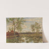 Landschaft bei Fischerhude (Frühling im Moor) by Otto Modersohn