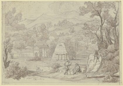 Landschaft bei Nemi mit Monte Cavo