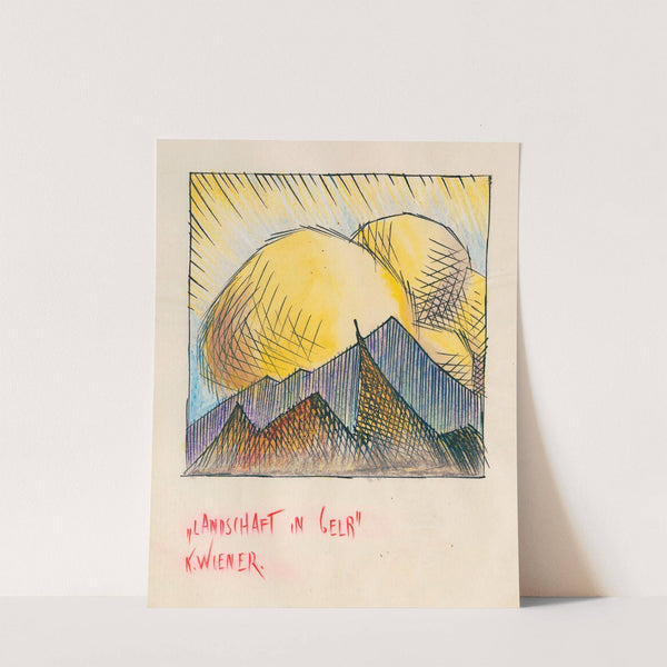 Landschaft in Gelb by Karl Wiener