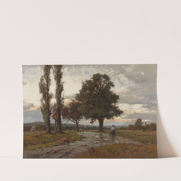 Landschaft mit abziehendem Gewitter by Josef Willroider
