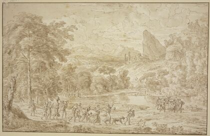 Landschaft mit bacchantischem Opferzug