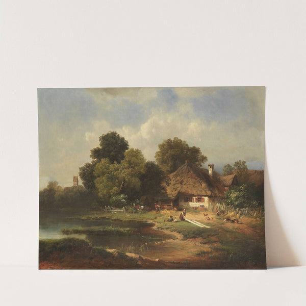 Landschaft mit Bauernhof (1855) by Carl Millner