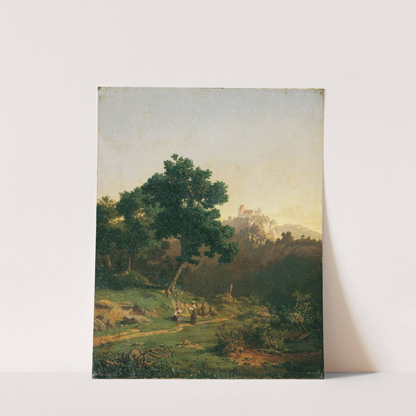 Landschaft mit Burg by Adolf Christian Baumann