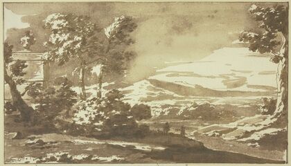 Landschaft mit dem Grabmal des Publio Vibio Mariano, landläufig bekannt als die Tomba di Nerone
