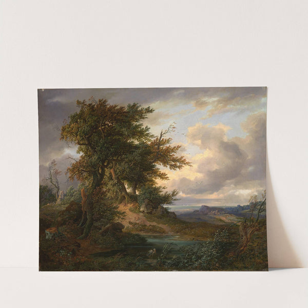 Landschaft mit Eichen am Meer by Friedrich Preller the Elder