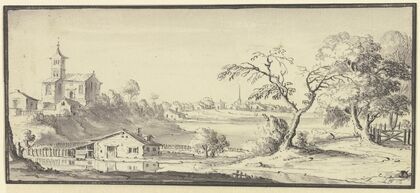 Landschaft mit einem Fluß (1744)