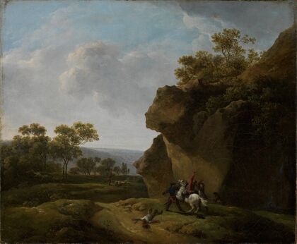 Landschaft mit einem Überfall