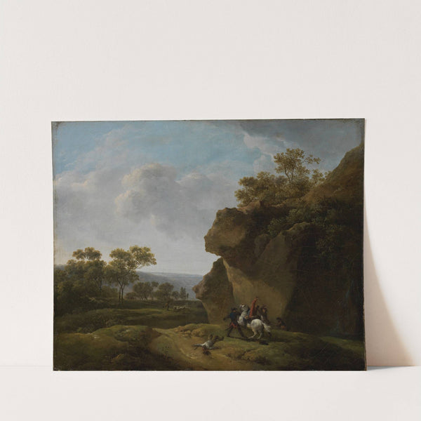 Landschaft mit einem Überfall by Georg Friedrich Meyer