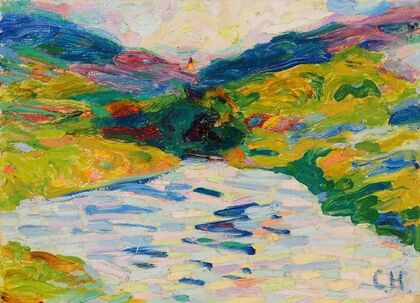 Landschaft mit Flusslauf