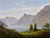 Landschaft mit gebirgsee, morgen (landscape with mountain lake, morning)