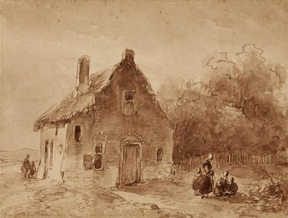 Landschaft mit Haus und Staffage (1833)