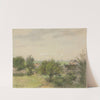 Landschaft mit Häusern zwischen Bäumen (ca 1860) by Charles François Daubigny