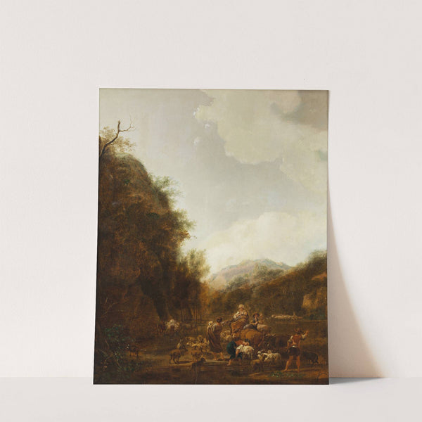 Landschaft mit Hirten und Vieh by Johann Christian Klenge