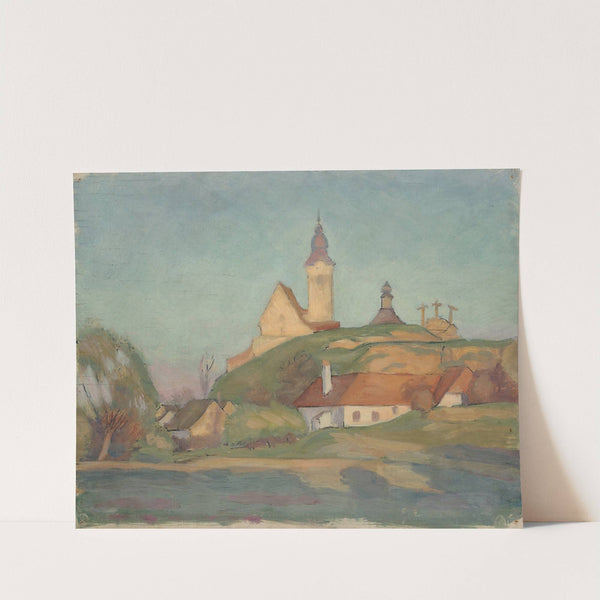 Landschaft mit Kirche by Walther Gamerith