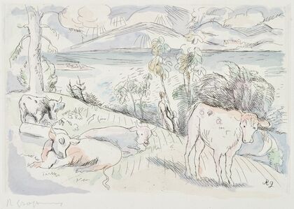 Landschaft mit Kühen (1920)