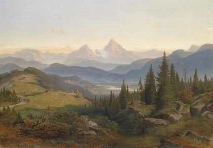 Landschaft mit Watzmann
