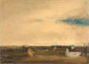 Landschaft mit weißem Haus
