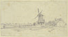 Landschaft mit Wiedensahler Holländermühle und Haus des Müllers