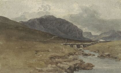 Landschap bij Llyn Ogwen, Caernarvonshire (Wales)