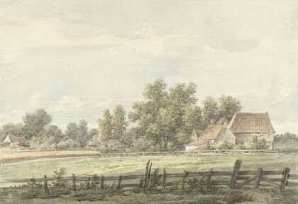 Landschap met boerderij