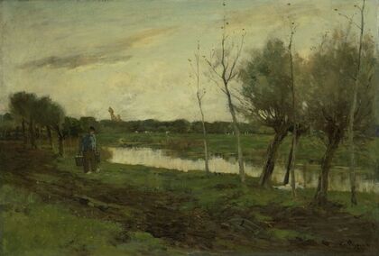 Landschap met een vaart