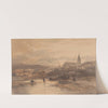 Landschap met kerk by Salomon Leonardus Verveer