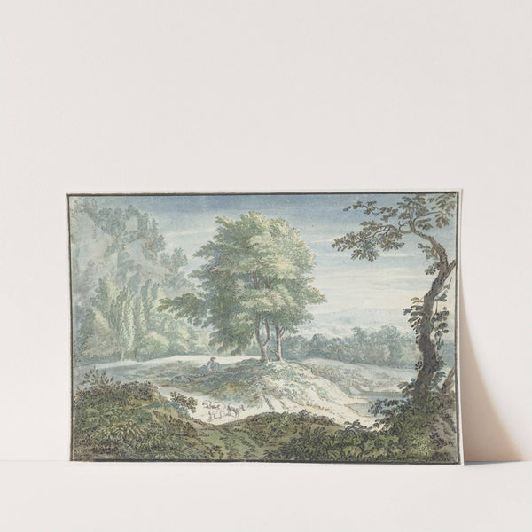 Landschap met schapen by Jacob van Liender
