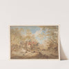 Landschap met vechtende ruiters by Gerardus Josephus Xavery