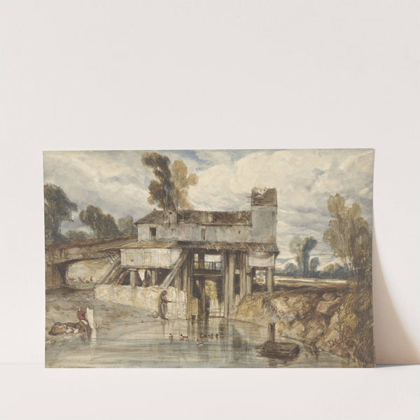 Landschap met watermolen (1813 - 1860) by Alexandre-Gabriel Decamps