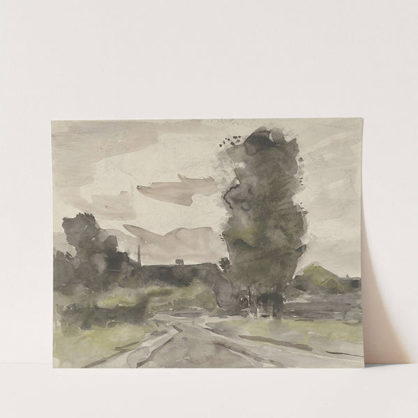 Landschap met weg by Jan van Essen