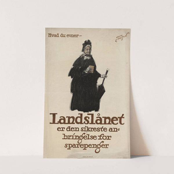 Landslånet er den sikreste anbringelse for sparepenger (1920) by Erling Nielsen