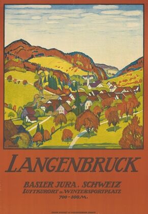 Langenbruck. Basler Jura. Schweiz Luftkurort und Wintersportplatz (1913)