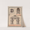 L’arc de triomphe érigé en l’honneur des braves de la patrie, est à l’extrémité du cours du côté de l’orient ; Moitié du plan géométral (1777-1825) by Jean Jacques Lequeu