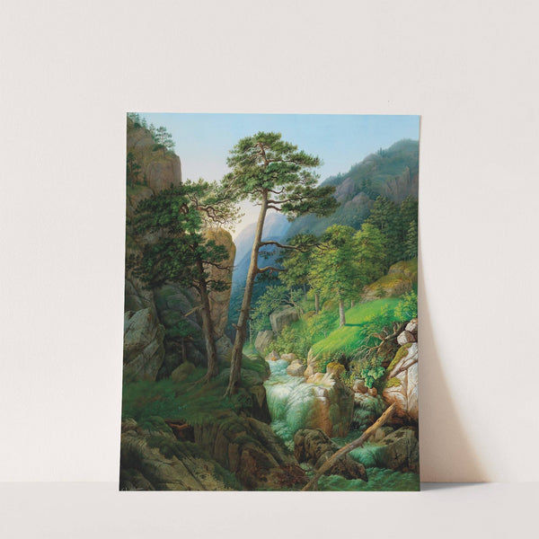 Large Landscape with Flowing Water by Karl Lintzbauer